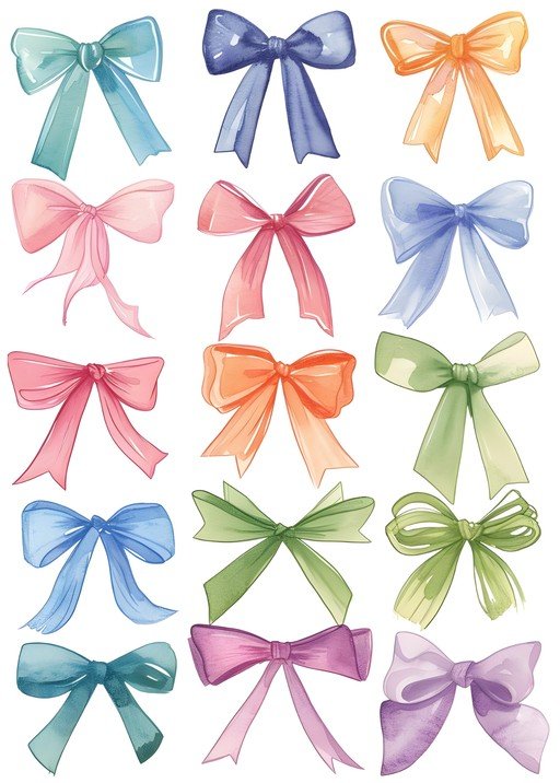 Watercolor Bows Collection