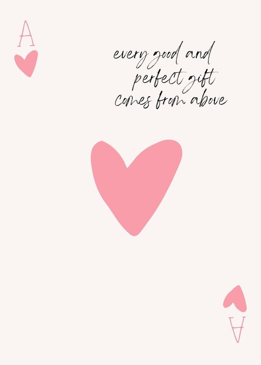 Ace of Hearts with Inspirational Quote
