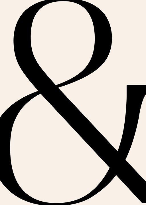 Elegant Ampersand Symbol on Cream Background