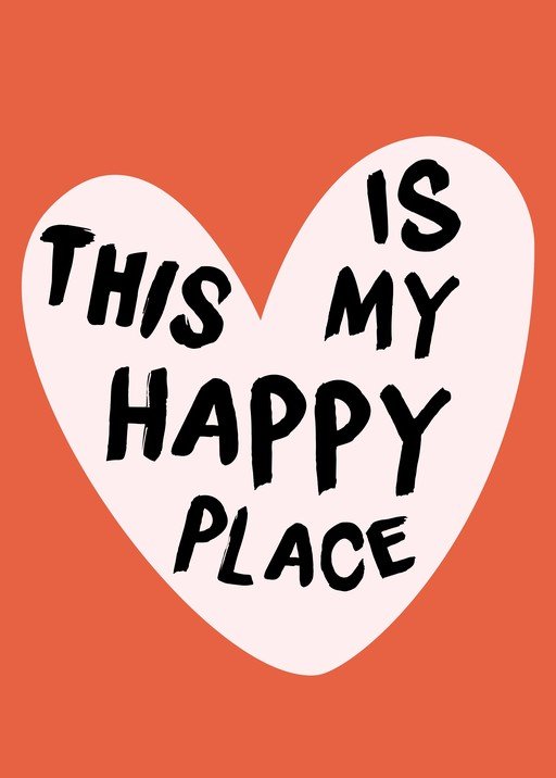 This Is My Happy Place Heart Graphic