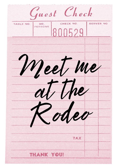 Meet Me at the Rodeo Guest Check