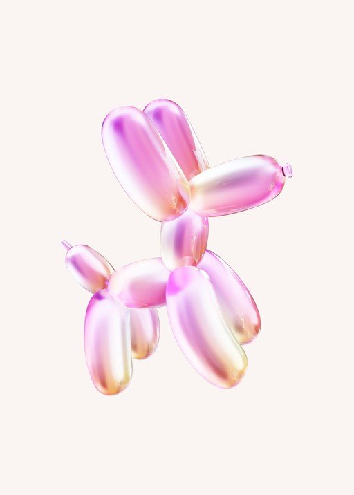 Iridescent Balloon Dog Sculpture