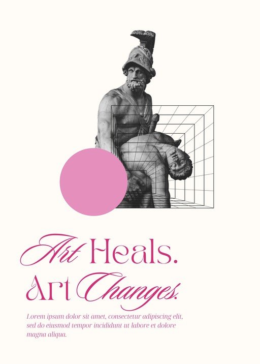 Art Heals. Art Changes. - Classical Sculpture Collage