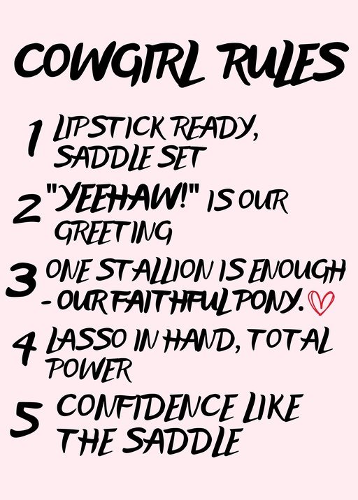 Cowgirl Rules: A List of Empowering Principles