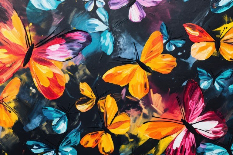 Vibrant Butterfly Art