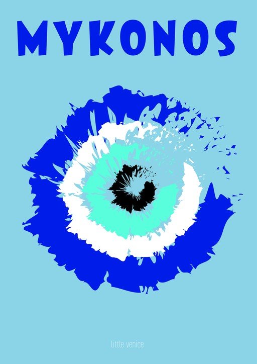 Mykonos Evil Eye Art