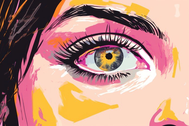 Vibrant Pop Art Eye Portrait