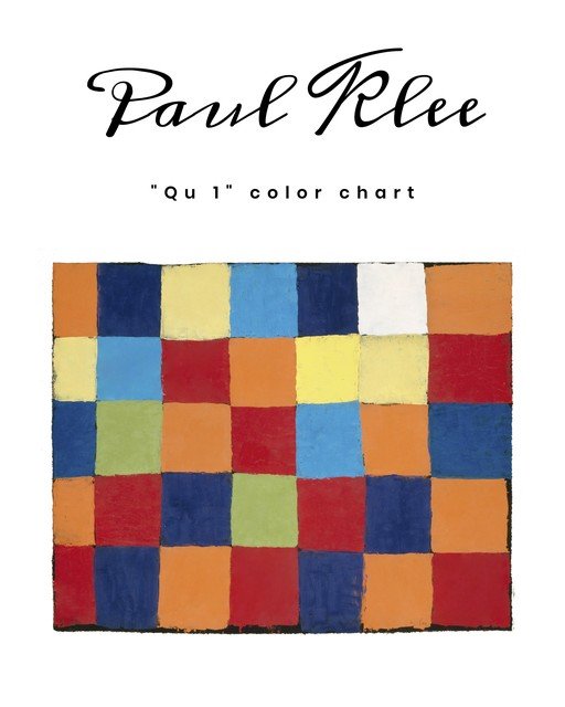 Paul Klee's "Qu 1" Color Chart