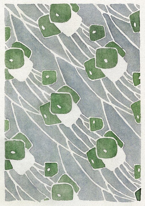 Abstract Green and Blue Organic Pattern