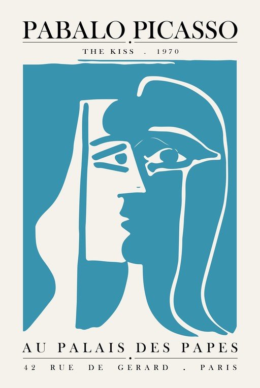 Picasso's "The Kiss" Poster