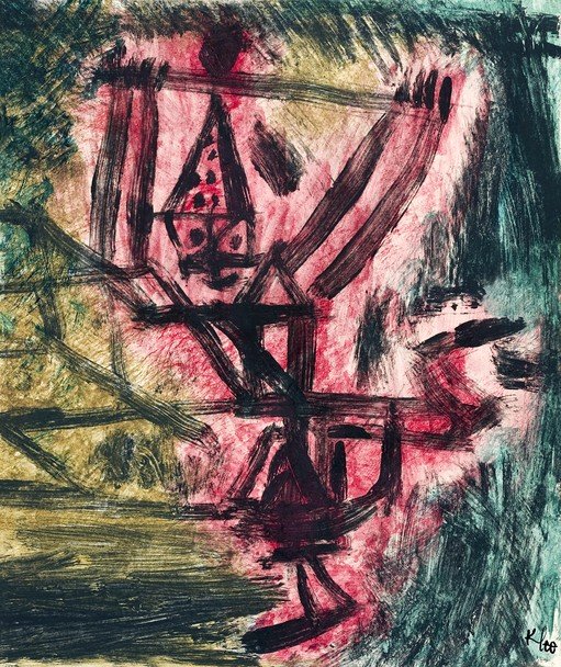 Abstract Figure with Bold Brushstrokes