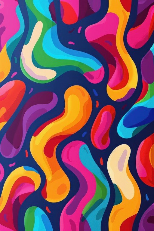 Vibrant Abstract Fluid Shapes Background