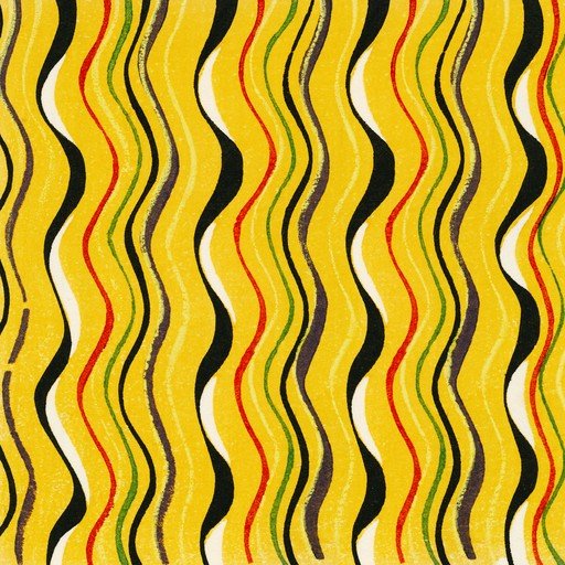 Retro Wavy Stripe Pattern in Yellow and Black
