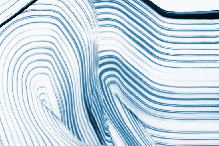 Abstract Blue and White Striped Fabric Texture