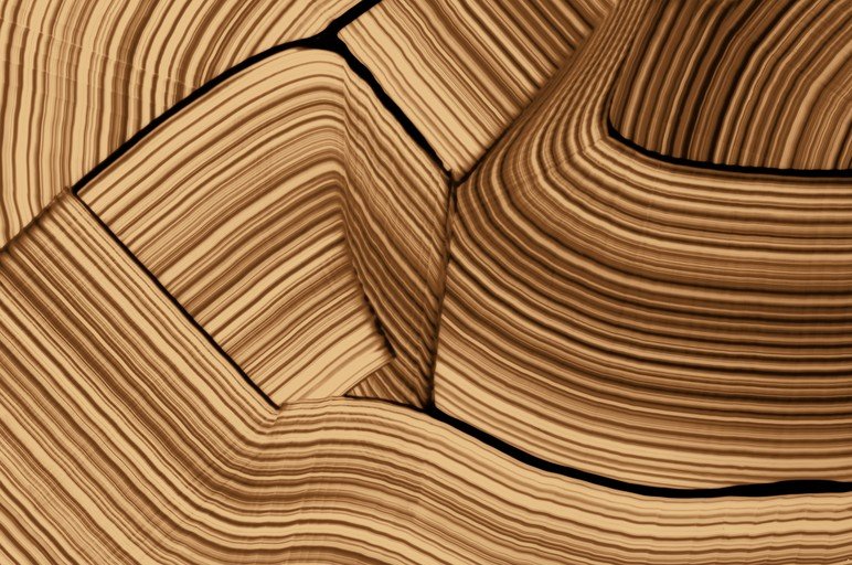 Abstract Brown and Beige Striped Fabric Texture