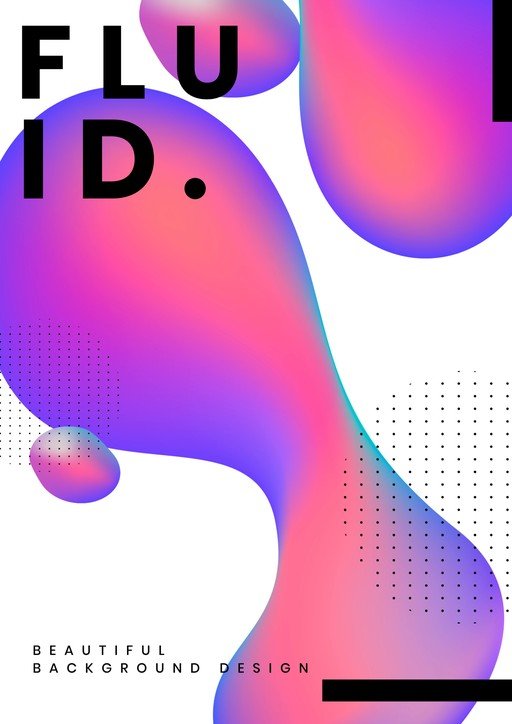 Fluid Abstract Background with Gradient Shapes
