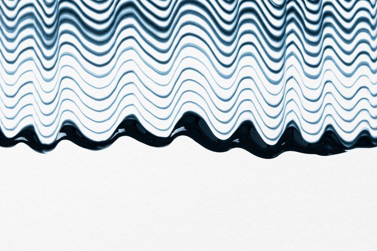 Abstract Blue Waves and Dark Liquid Drip