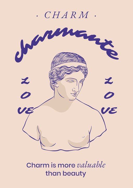 Charmante Statue with Inspirational Quote