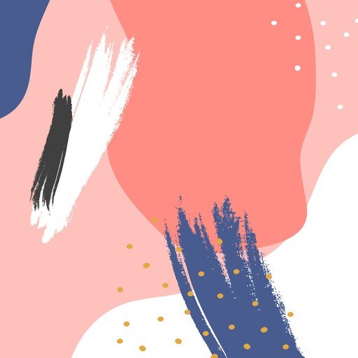 Abstract Brushstroke and Dot Art