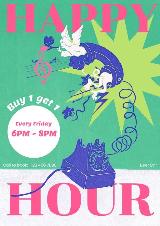 Happy Hour Promotion: Buy 1 Get 1 Every Friday