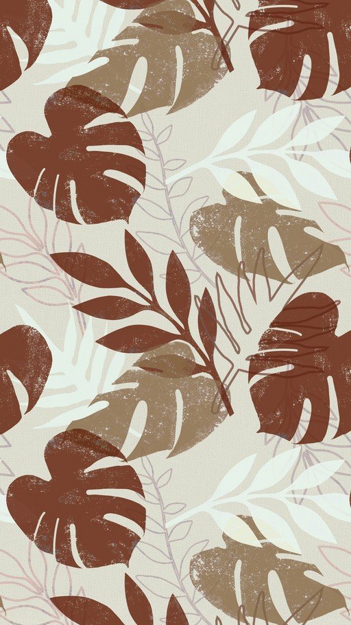 Bohemian Tropical Leaf Pattern