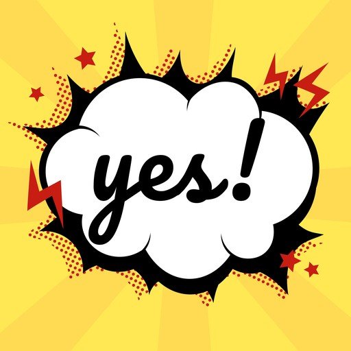 Comic Book "Yes!" Speech Bubble