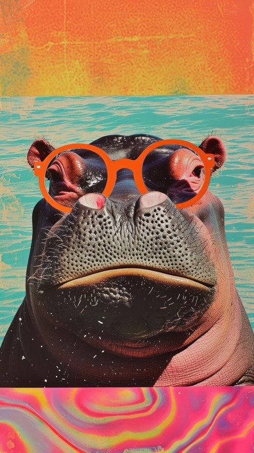 Cool Hippo in Sunglasses