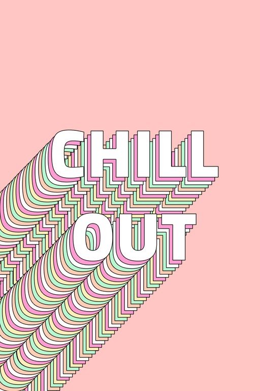 Chill Out Text with Pastel Gradient Effect