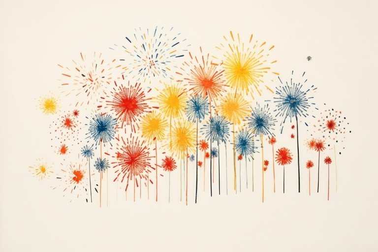 Abstract Fireworks Illustration