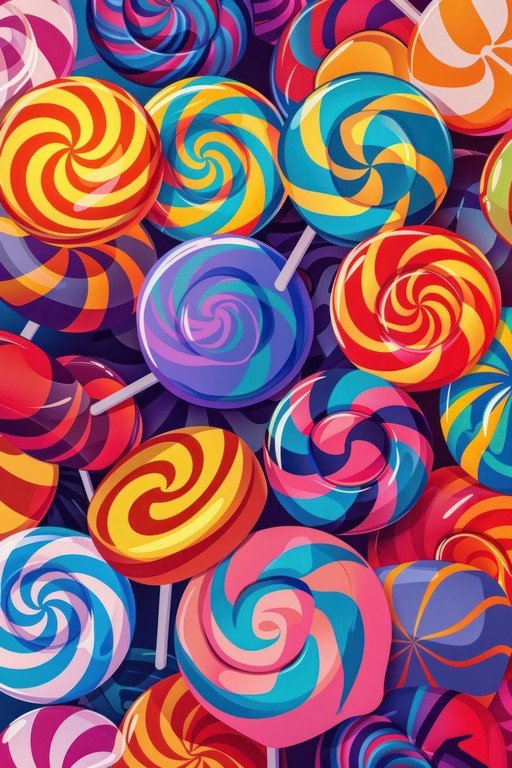 Vibrant Swirl Lollipops