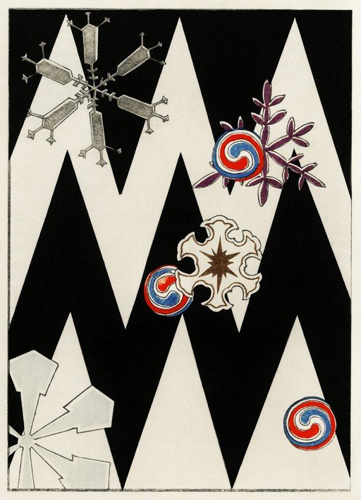 Art Deco Snowflake and Swirl Design
