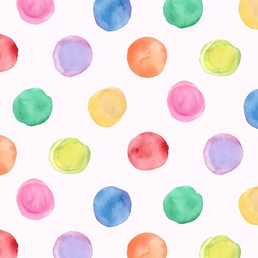 Watercolor Polka Dot Pattern