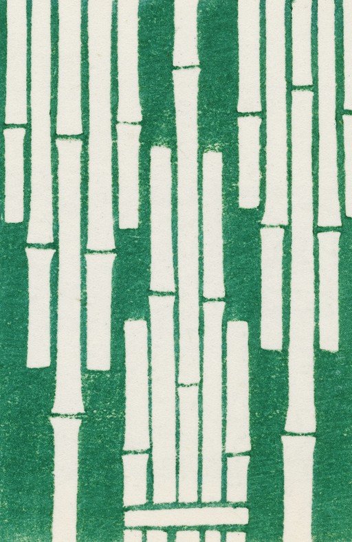 Green and White Bamboo Pattern