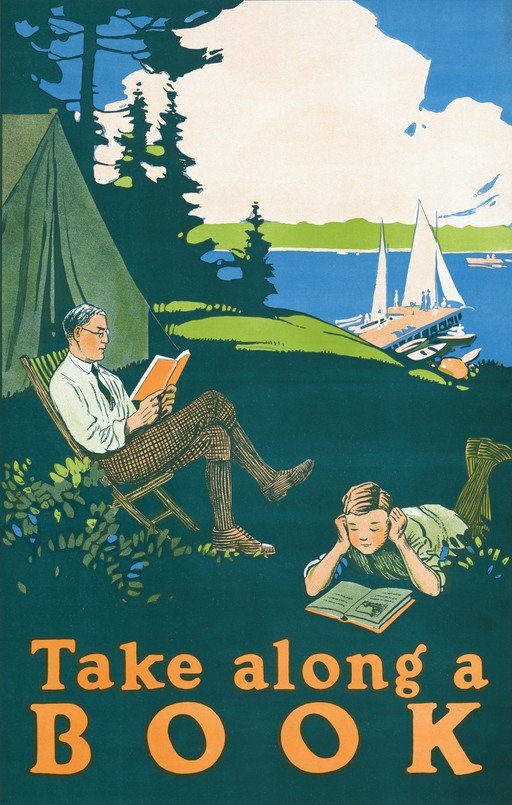 Vintage Poster: Take Along a Book