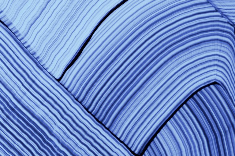 Abstract Blue Pleated Fabric Texture