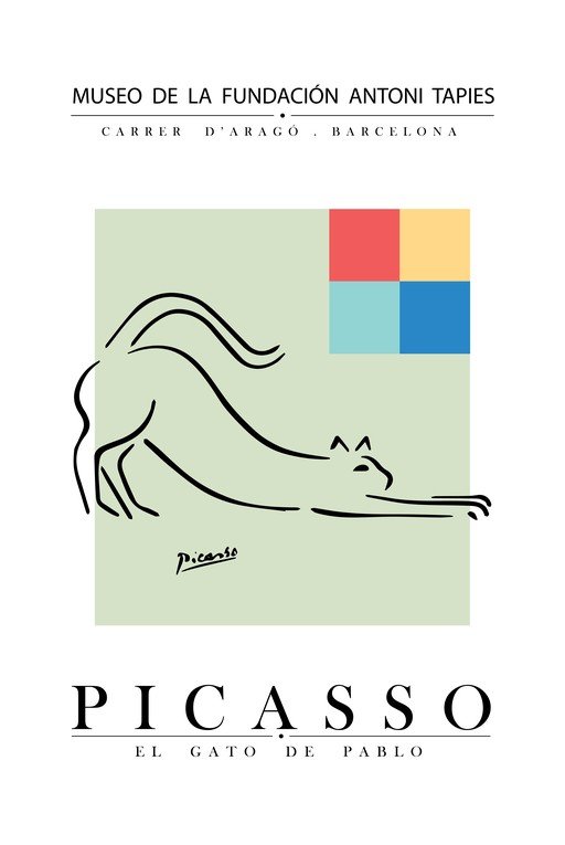 Picasso's "El Gato de Pablo" at Fundació Antoni Tàpies