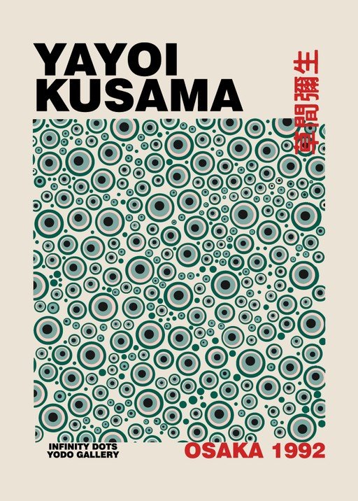 Yayoi Kusama Infinity Dots Exhibition Poster