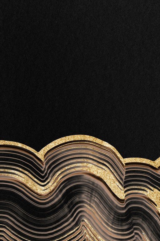 Abstract Black and Gold Wavy Lines Background