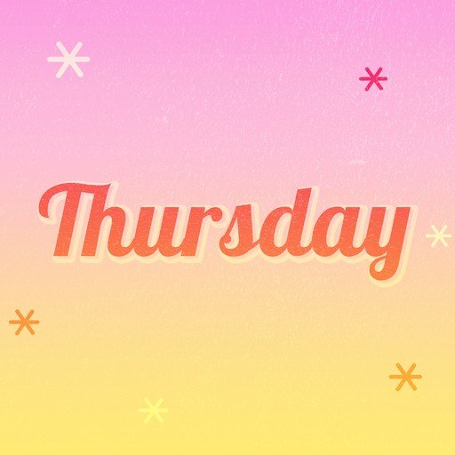 Retro Thursday Text with Star Accents