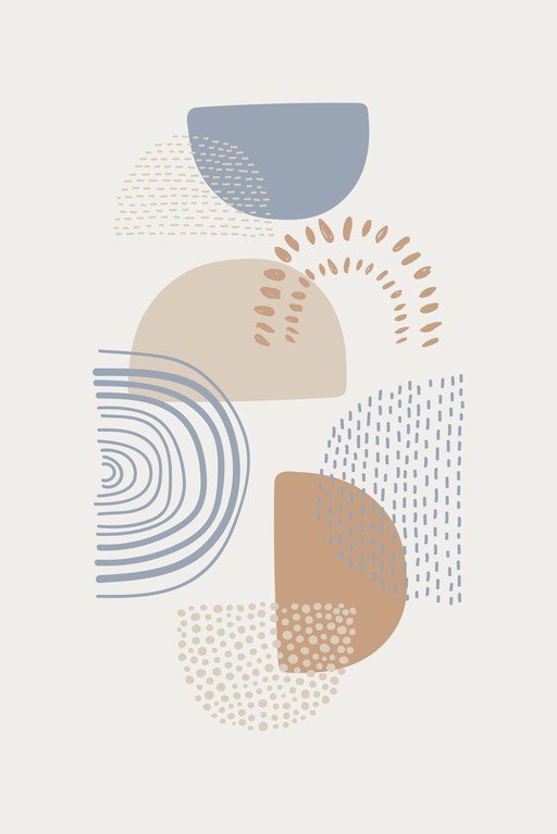 Abstract Mid-Century Modern Geometric Art