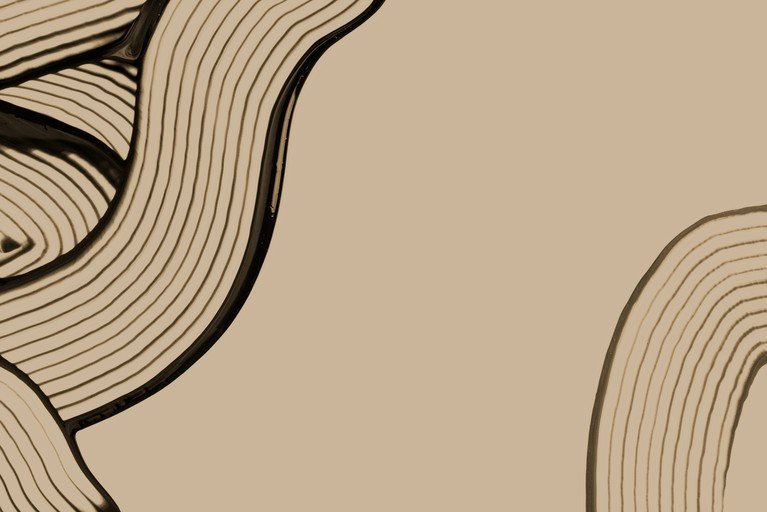 Abstract Organic Lines on Beige Background