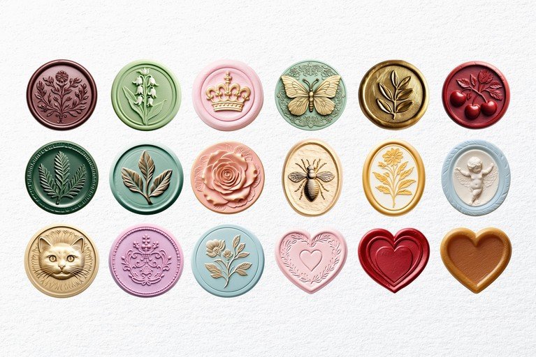 Collection of Embossed Wax Seals