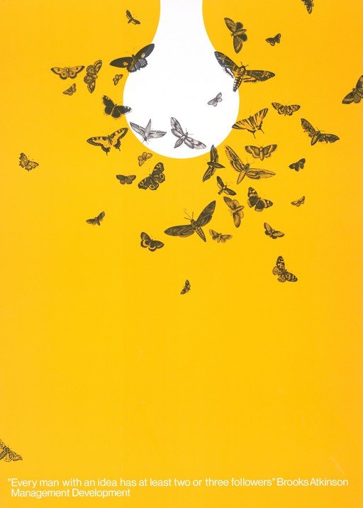 Butterflies Swarming Around a Lightbulb