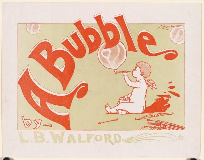 Cupid Blowing Bubbles with Hearts