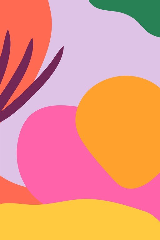 Abstract Organic Shapes in Vibrant Colors