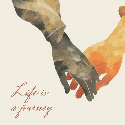 Couple Holding Hands with Inspirational Quote