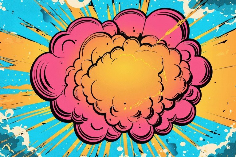 Explosive Comic Book Style Burst