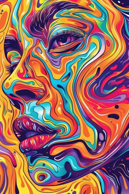 Psychedelic Portrait of a Woman