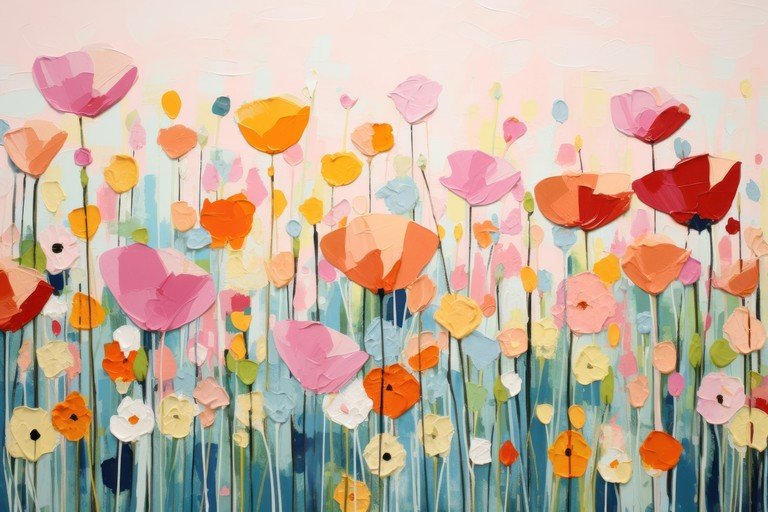 Vibrant Impressionist Floral Painting