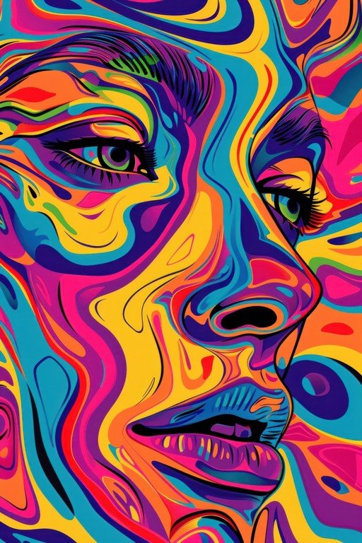 Psychedelic Portrait of a Woman